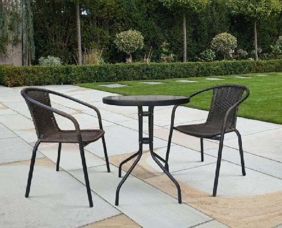 Комплект плетеной мебели AFINA из иск. ротанга Асоль-LR02 LRC-02/LRT-02-D60 Dark Brown купить в Королёве