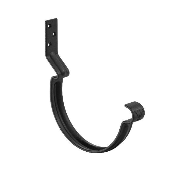 Водосток Aquasistem, система 125x90 - Крюк крепления желоба короткий RAL 9005 Чёрный купить в Королёве