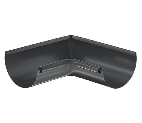 Водосток Aquasistem, система 150/100 - Угол желоба, внутренний 90° RAL 7024 Тёмно-серый купить в Королёве