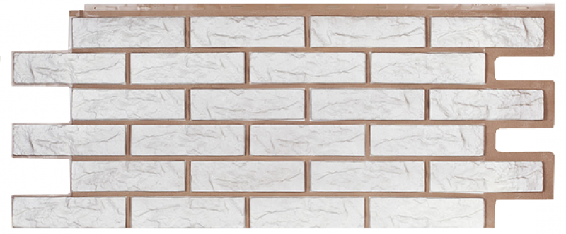 Фасадная панель Техоснастка, Лондон Брик, Белый купить в Королёве