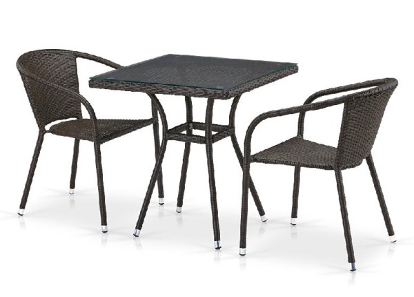 Комплект плетеной мебели AFINA из иск. ротанга T282BNT/Y137C-W53 Brown 2Pcs купить в Королёве