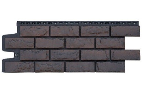 Фасадные панели Grand Line Колотый Камень Трюфель, Шов черный купить в Королёве