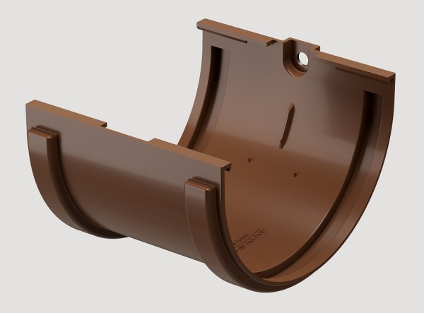 Соединитель желобов ПВХ Docke STANDART Светло-коричневый купить в Королёве