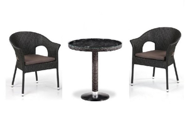 Комплект плетеной мебели AFINA из иск. ротанга T601/Y79A-W53 Brown 2Pcs купить в Королёве