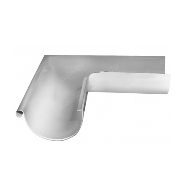 Водосток Grand Line 125x90 – Угол наружный 90° RAL 9003 купить в Королёве