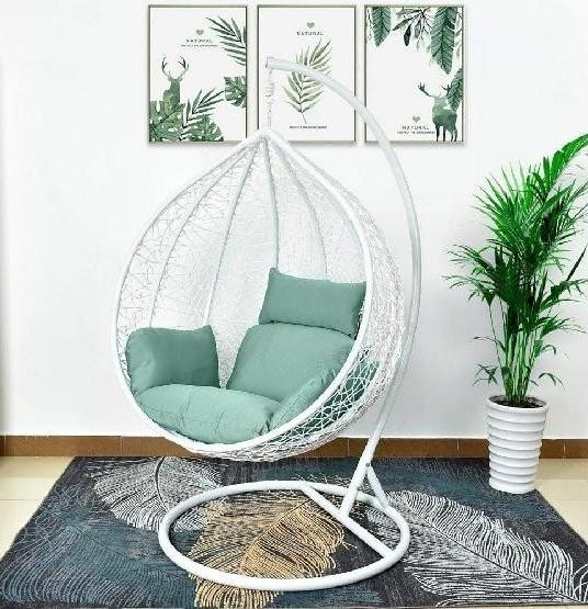 Кресло Подвесное из искусственного ротанга AFM-168A-XL White/Green купить в Королёве