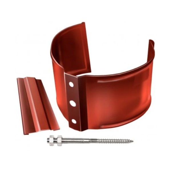 Водосток Grand Line 125x90 – Хомут трубы (на кирпич) RAL 8004 купить в Королёве