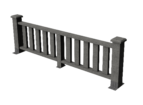 Ограждения декоративное ДПК GRINDERDECO Эрес серый базальт купить в Королёве