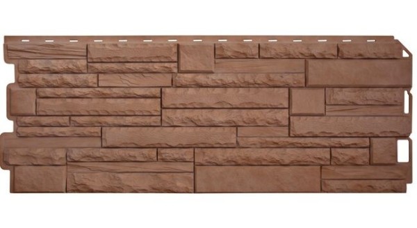 Фасадная панель Альта-Профиль Скалистый камень ЭКО Терракотовый купить в Королёве