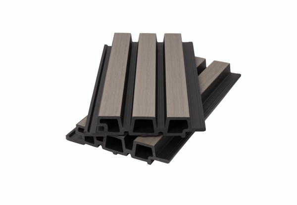 Фасадная панель брусковая двухцветная co-extrusion, snow mix купить в Королёве