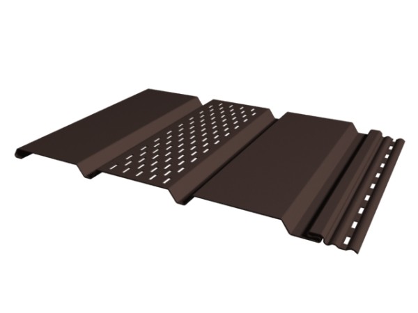 Софит к сайдингу ПЕРФОРАЦИЯ ПО ЦЕНТРУ TECOS ТЁМНЫЙ-КАШТАН купить в Королёве