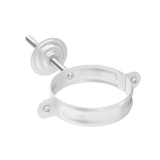 Водосток Aquasistem, система 150/100 - Комплект крепления трубы RAL 9003 Белый купить в Королёве