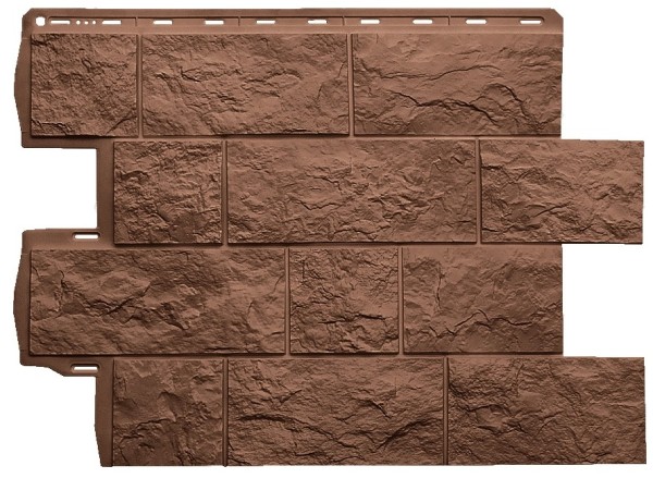 Фасадная панель Альта-Профиль Туф ЭКО Терракотовый купить в Королёве