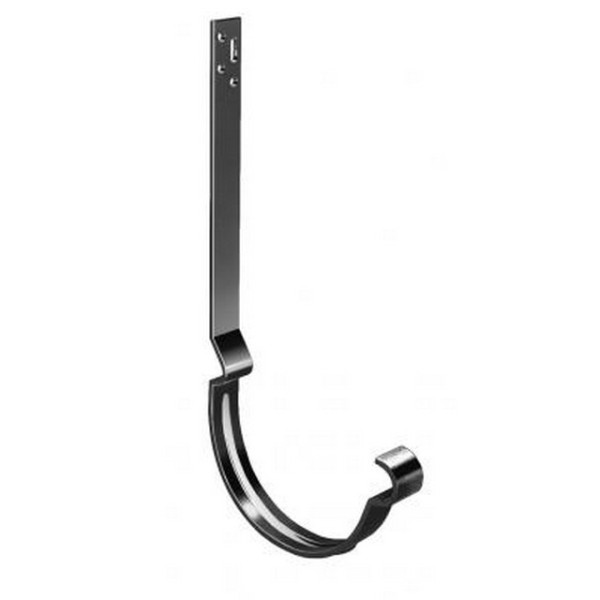 Водосток Grand Line 125x90 – Кронштейн длинный полоса RAL 9005 купить в Королёве