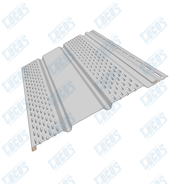 Софит к сайдингу ПЕРФОРАЦИЯ ПО БОКАМ TECOS БЕЛЫЙ купить в Королёве