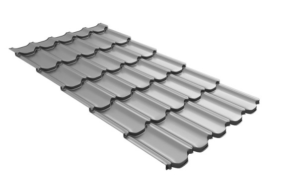 Металлочерепица квинта плюс с 3D резом 0,5 Satin RAL 7004 сигнальный серый купить в Королёве