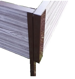 Угловой элемент металлический для досок грядок из ДПК 300мм Коричневый купить в Королёве