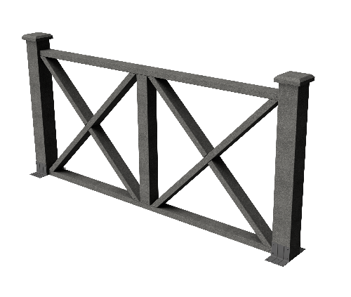 Ограждения декоративное ДПК GRINDERDECO Тауэр серый базальт купить в Королёве