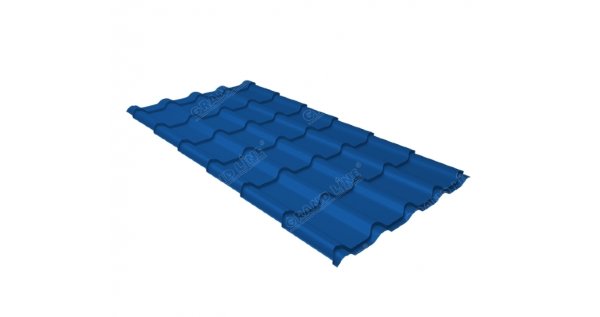 Металлочерепица камея 0,45 PE RAL 5005 сигнальный синий купить в Королёве