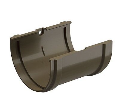 Соединитель желоба Docke Premium ПВХ - Каштан купить в Королёве