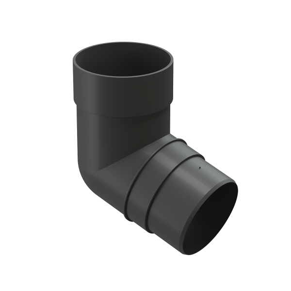 Колено 72˚ для водосточной трубы Docke Premium Графит купить в Королёве