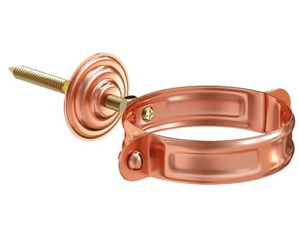 Водосток Aquasistem, система 125x90 - Хомут для крепления трубы медный d90мм купить в Королёве