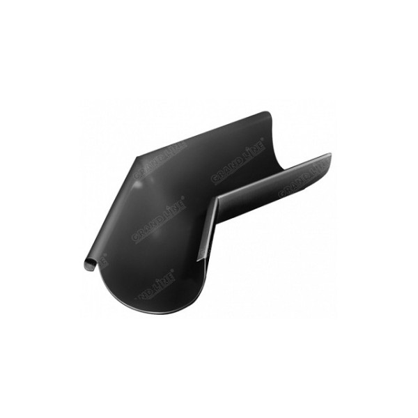 Водосток Grand Line 125x90 – Угол наружный 135° RAL 9005 купить в Королёве