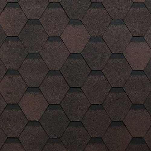 Гибкая черепица Shinglas, коллекция Оптима – Коричневый купить в Королёве