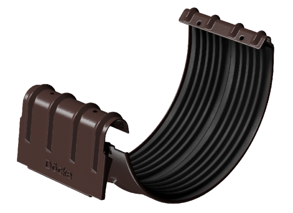Соединитель желобов D125 Döcke STAL PREMIUM Шоколад, (RAL 8019) купить в Королёве