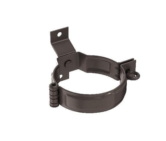 Водосток Aquasistem, система 125x90 - Декоративный хомут трубы под дерево с комплектом крепления RR 32 Тёмно-Коричнневый купить в Королёве