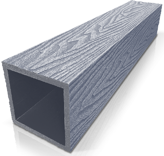 Столб ДПК 3D GardenParkett фактура дерева Серый купить в Королёве