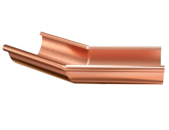 Водосток Aquasistem, система 150/100 - Угол желоба наружный медный 135° купить в Королёве