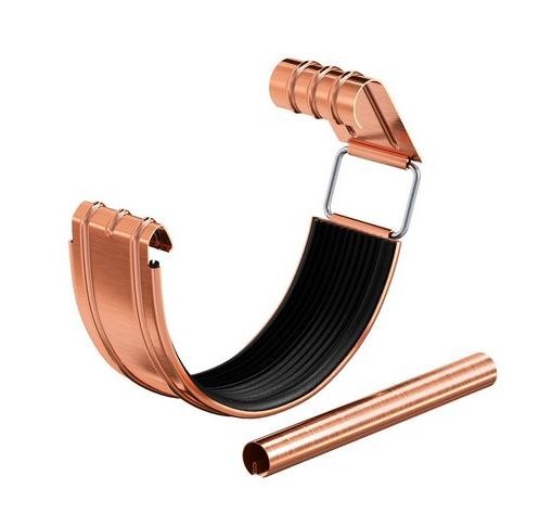 Водосток Aquasistem, система 125x90 - Соединитель желоба с уплотнителем медный купить в Королёве