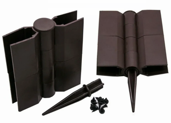 Угловой элемент поворотный, пластиковый от 60° до 300° для доски 150х25 мм из ДПК коричневый Holzhof купить в Королёве