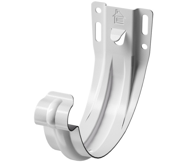 Карнизный кронштейн (штампованный) D125Döcke STAL PREMIUM Пломбир, (RAL 9010) купить в Королёве