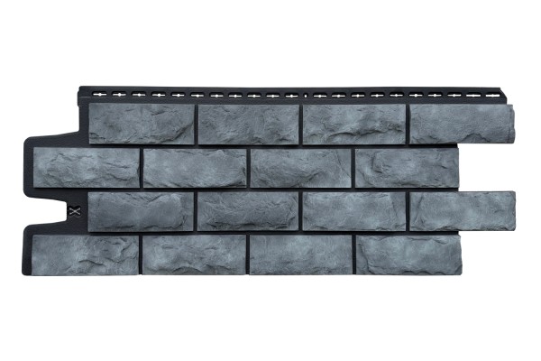 Фасадные панели Grand Line Колотый Камень Антрацит, Шов черный купить в Королёве